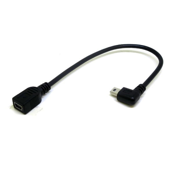 micro USB延長ケーブル [micro USB オス→メス micro USB /0.2m /左L型