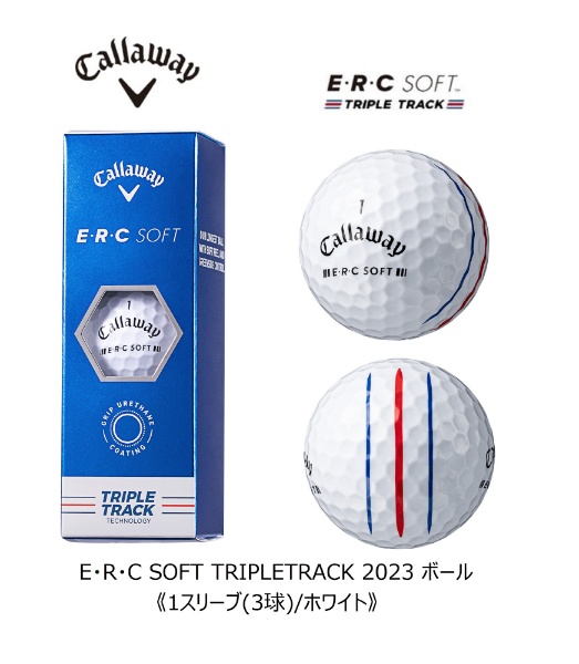 ゴルフボール 2023 E・R・C SOFT 360 トラック ホワイト《1スリーブ(3