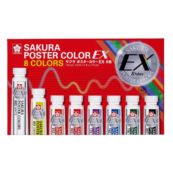 ポスターカラーEX 8色 PEW8 サクラクレパス｜SAKURA COLOR PRODUCT