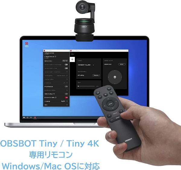ウェブカメラ Tiny 4k用リモコン Tiny Remote Control ブラック