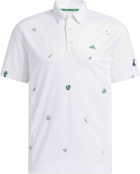 メンズ PLAY GREEN モノグラム刺繍 半袖ボタンダウンシャツ(Lサイズ