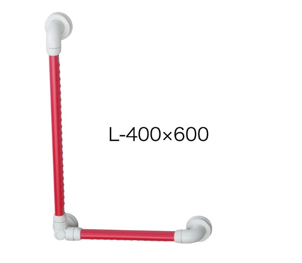 アロン化成 浴室壁用手すり セーフティバー L-400×600 UB-N(レッド
