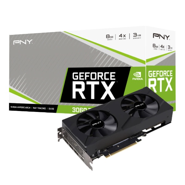PNY(ピーエヌワイ) PNY GeForce RTX 4060 8GB XLR8 Gaming OC DUAL FAN White Edition    PCI-Express 4.0 グラフィックスボード VCG40608DFWXPB1-O 返品種別B