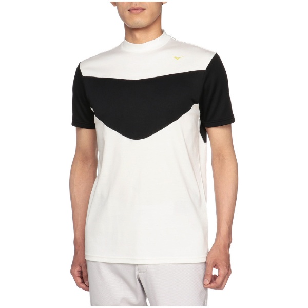 メンズ サーマルチャージ半袖シャツ(Mサイズ/ブラック×オフホワイト