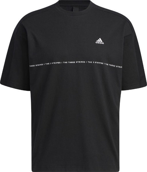 adidas(アディダス) ユニセックス ワーディング ルーズフィット ヘビーシングルジャージー 半袖Tシャツ ブラック J/M BXF29
