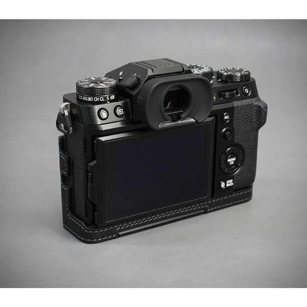 供富士胶卷X-T5使用的本皮革相机半包黑色FJ-XT5BK_5