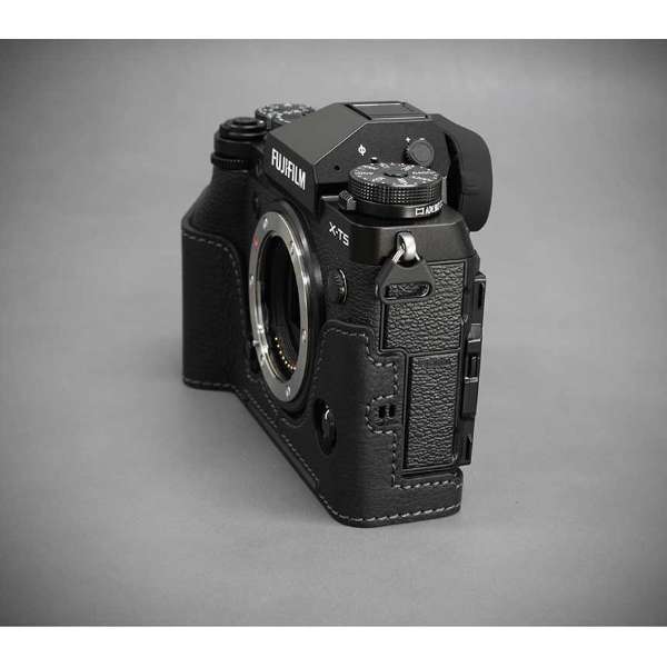 供富士胶卷X-T5使用的本皮革相机半包黑色FJ-XT5BK_7