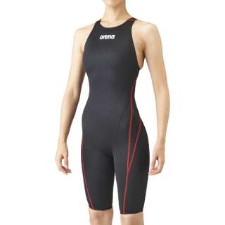 供ARENA(体育馆)女子的游泳比赛使用的游泳衣hafusupattsu(交叉背)黑色×红M ARN1020W