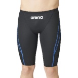 供ARENA(体育馆)男子的游泳比赛使用的游泳衣hafusupattsuburakku×蓝色L ARN1022M
