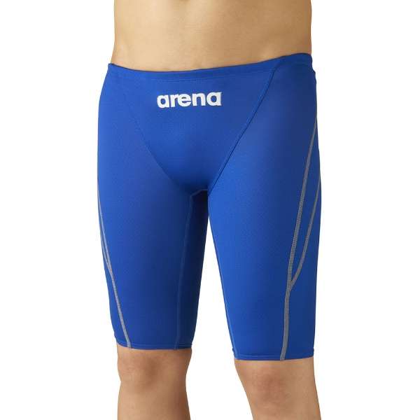 供ARENA(体育馆)男子的游泳比赛使用的游泳衣hafusupattsu D蓝色×银O ARN1022M_1