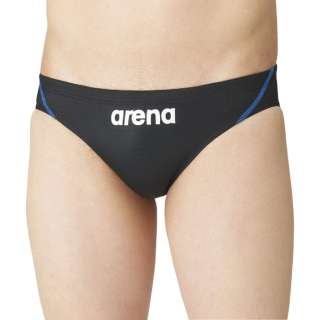 供ARENA(体育馆)男子的游泳比赛使用的游泳衣再米克黑色×蓝色L ARN1023M
