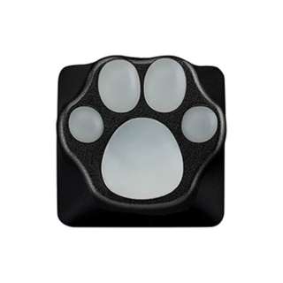 kL[LbvlAluminum & Silicone Kitty Paw Artisan Keycap Black x Transparent zp-metal-kitty-paw-black-transparent