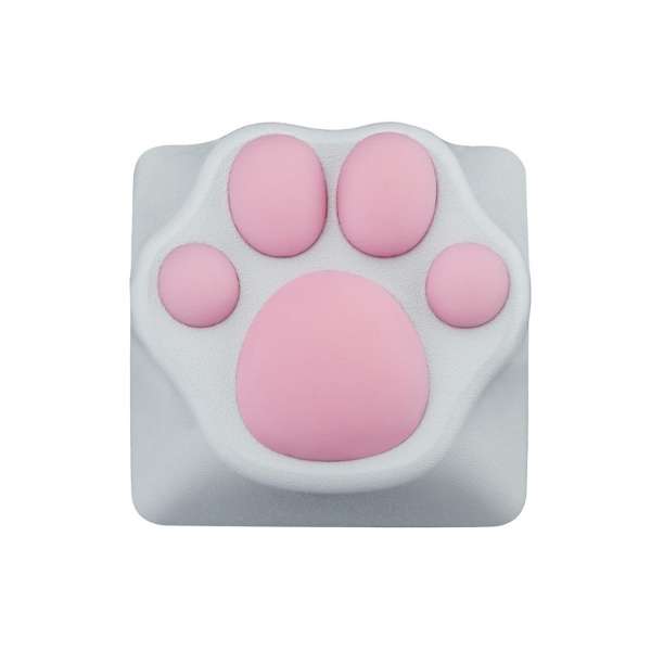 kL[LbvlABS Kitty Paw Keycap for Cherry MX Switches zCg /sN zp-abs-kitty-paw-white-pink_1
