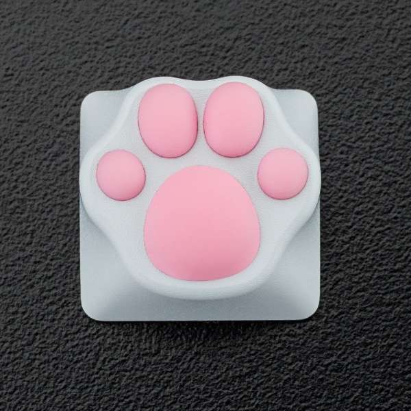 kL[LbvlABS Kitty Paw Keycap for Cherry MX Switches zCg /sN zp-abs-kitty-paw-white-pink_2