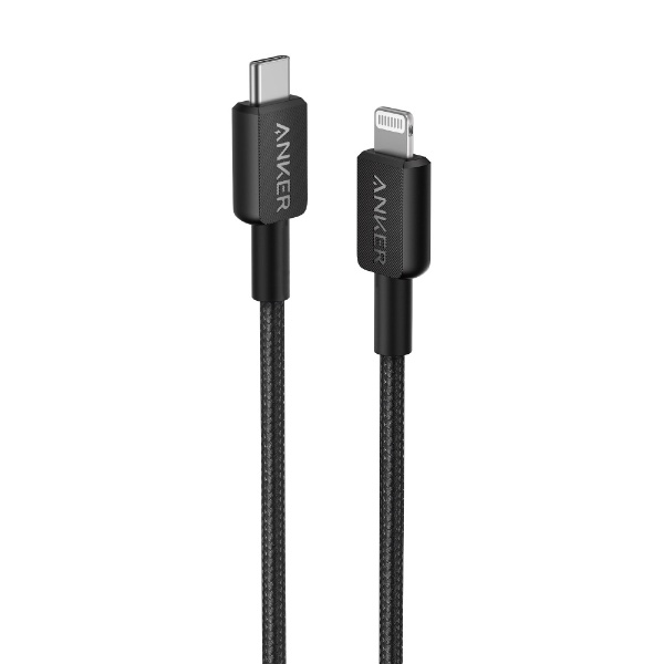 Anker 322 ѵץʥ USB-C &Lightning ֥ 0.9m ֥å A81B5N11 [USB Power Deliveryб]