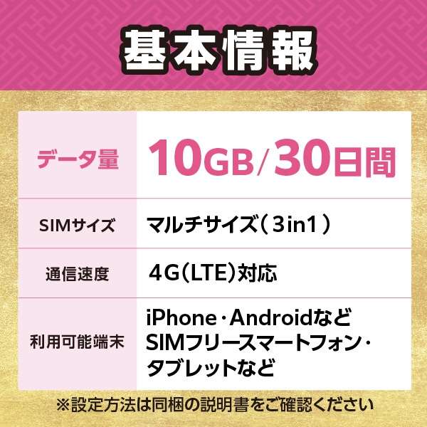 Tourist SIM for Japan 10GB 30天[预付/多SIM/SMS过错对应]_4