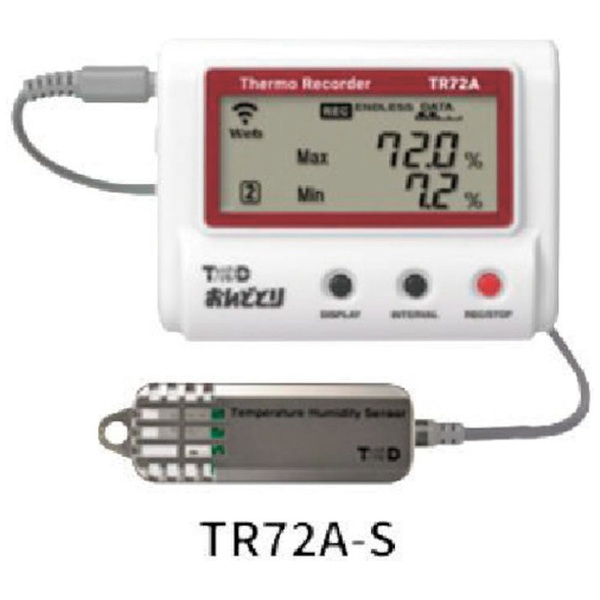おんどとり　クラウド対応ＵＳＢ接続データロガー　高精度温度湿度タイプ（無線ＬＡＮ） TR72A-S