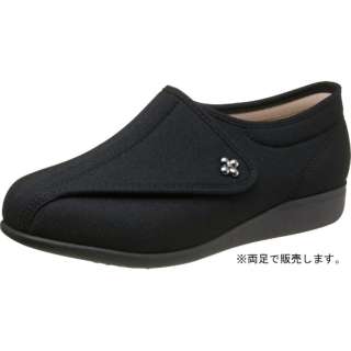 女子的鞋快歩主義L011-5E两脚22.5cm黑色伸展