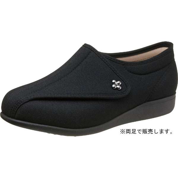 女子的鞋快歩主義L011-5E两脚22.5cm黑色伸展_1