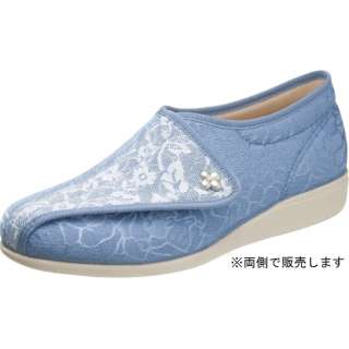 女子的鞋快歩主義L011两脚22.5cm蓝色/白