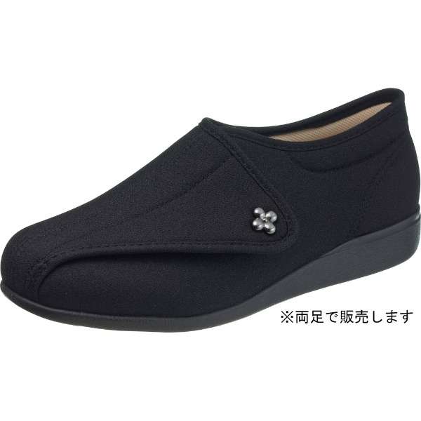 女子的鞋快歩主義L011两脚23.5cm黑色伸展_1