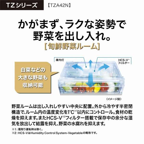 冰箱TZ SERIES dakushiruba AQR-TZA42N(DS)[宽70cm/420L/4门/左右对开门型/2023年]_29