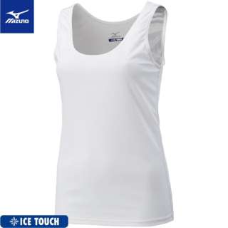 女子的妇女冰接触快干下面短袖汗衫衬衫(L码/白)C2JAA304 01