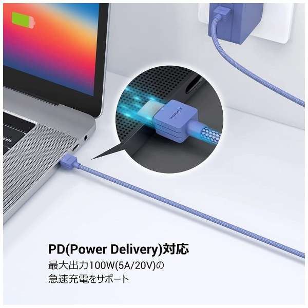 USB-C  USB-CP[u [[d /] /1m /USB Power Delivery /100W /USB2.0] zCg D0072WH_3