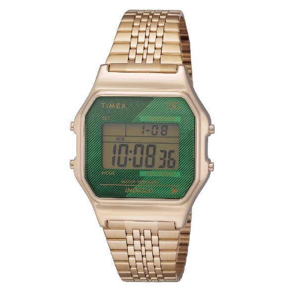 クラシックデジタル タイメックス80 [Classic Digital TIMEX 80] 1年保証 [正規品] ローズゴールド グリーン  TW2V19700 タイメックス｜TIMEX 通販 | ビックカメラ.com