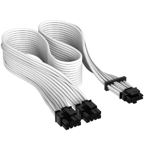 12VHPWR꡼֥֥ PCIe 5.0 12VHPWR PSU Individually Sleeved Cable White ۥ磻 CP-8920332