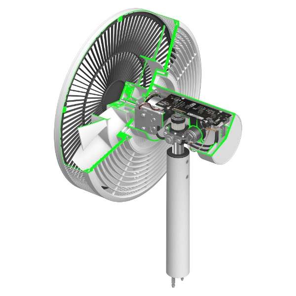 リビング扇風機 The GreenFan（ザ・グリーンファン） ホワイト×ブラック EGF-1800-WK [リモコン付き]_11