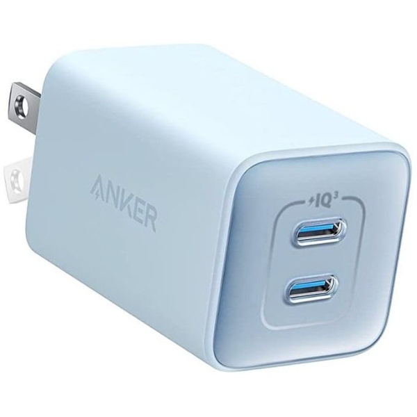 Anker 523 Charger(Nano 3、47W) ブルー A2039131 [2ポート /USB Power ...