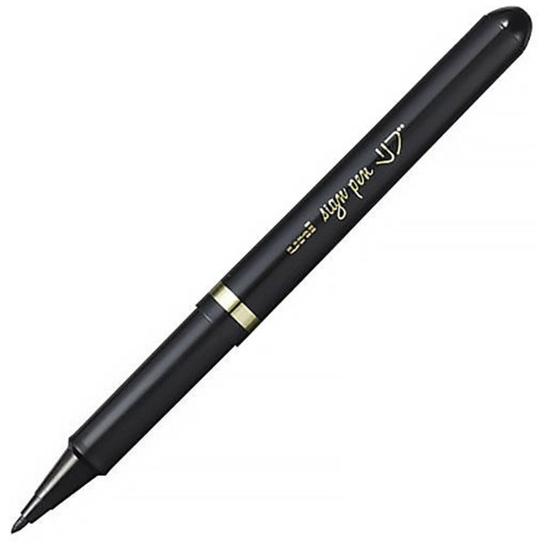 【新品】（まとめ） 三菱鉛筆 水性サインペン リブ極細 0.5mm 黒 L50.24 1本 【×60セット】