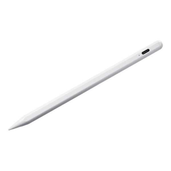 〔タッチペン：iPad用/USB-A充電式〕Apple iPad専用充電式極細タッチペン ホワイト PDA-PEN56W