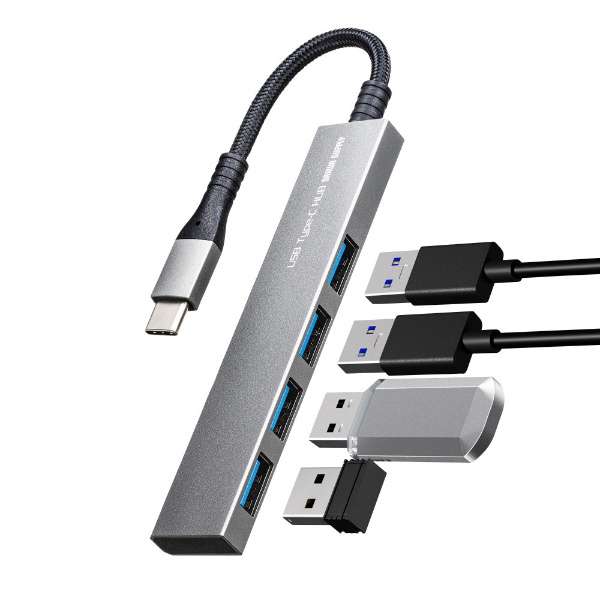 USB-S3TCH25MS USB-C  USB-A ϊnu (Chrome/iPadOS/Mac/Windows11Ή) [oXp[ /4|[g /USB 3.2 Gen1Ή]_10
