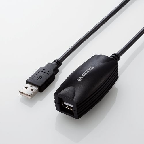 エレコム USB2.0準拠 延長ケーブル Aタイプ 2.0m(ブラック) U2C-E20BK 目安在庫=△