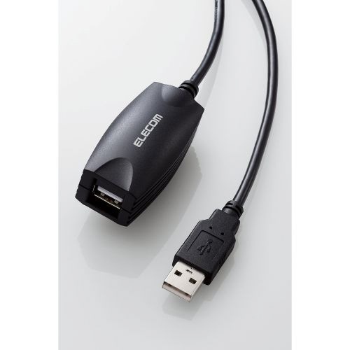 USB-A延長ケーブル [USB-A オス→メス USB-A /5m /USB2.0] ブラック
