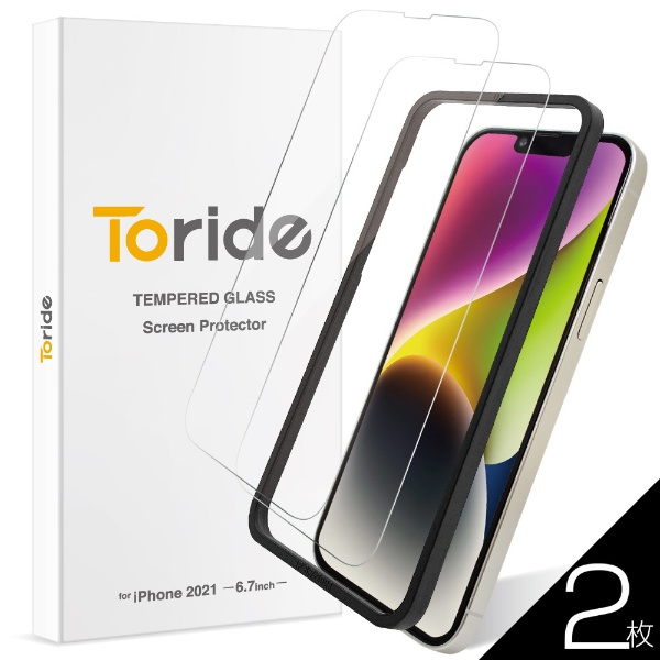 Toride ۥ꤬ʤ iPhone14 Plus iPhone13 Pro Max 饹ե 2 ݸ ꥢ DUSTLESSù 10H 0.33mm Žդ ȥ Toride TR003IP67GL