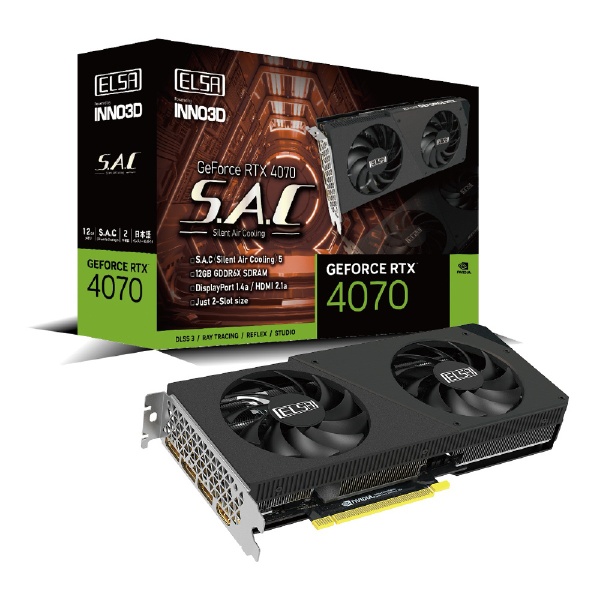 ELSAグラボ　GeForce RTX 4060 S.A.C GD4060-8GERS　PCIExp 8GB
