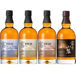 4部麒麟（Kirin）威士忌富士系列4种喝，比较，设置的700ml[威士忌安排]