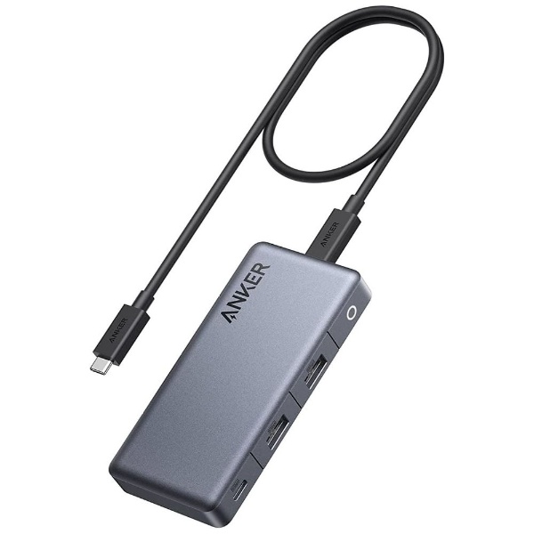 映像変換アダプタ [USB-C オス→メス HDMIｘ2 /USB-Aｘ2＋USB-C＋USB-Cメス給電 /USB Power Delivery対応  /100W] グレー A83720A1
