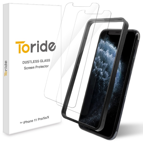 Toride ۥ꤬ʤ iPhone 11Pro Xs X 饹ե 2 ʿݸ ꥢ DUSTLESSù 10H 0.33mm Žդ ȥ Toride TR003IP11PGL