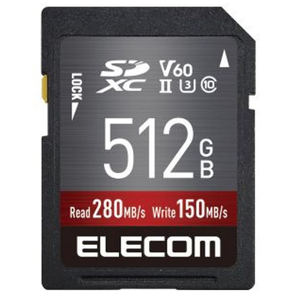 SDカード SDXC 512GB Class10 UHS-II U3 V60 最大転送速度280MB/s 防水 ...