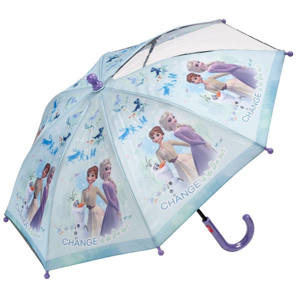 雨傘 長傘 透明窓付 キッズ 35cm ディズニー アナと雪の女王2_2 UB0 [雨傘 /子供用]