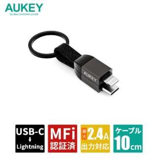 P[u  Circlet Series USB-C to Lightning  }[d 10cm ubN CB-CL16-BK [USB Power DeliveryΉ]