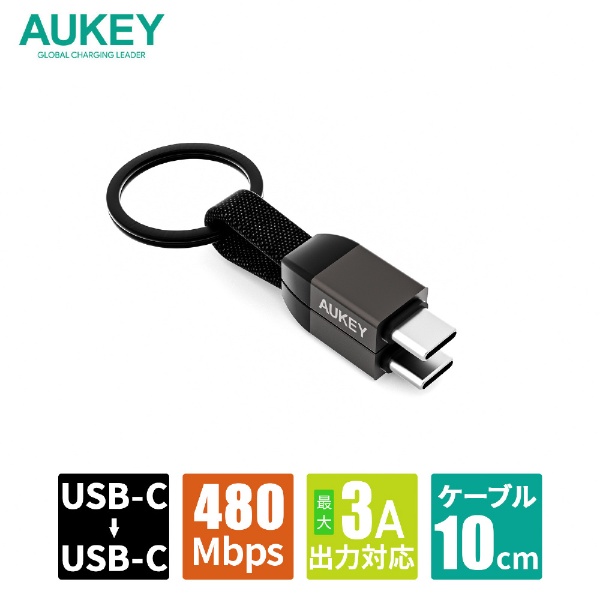 ۥUSB-C TO C֥ Circlet Series ® Ĺ10cm ֥å CB-CC16-BK [USB Power Deliveryб]