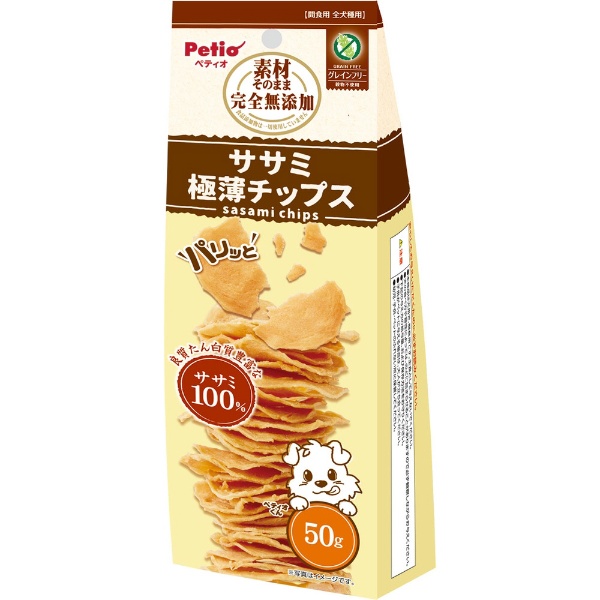 素材そのまま 完全無添加 ササミ パリッと 極薄チップス 50g ペティオ｜Petio 通販 | ビックカメラ.com