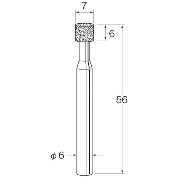 リューター 機械研削用ビトリファイドボンド軸付ボラゾン砥石（インターナル研削用） N8607