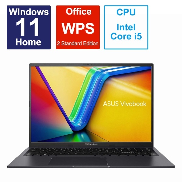 ノートパソコン Vivobook 16X (K3604) インディーブラック K3604ZA-MB033W [16.0型 /Windows11 Home  /intel Core i5 /メモリ：16GB /SSD：512GB /WPS Office /2023年5月モデル] ASUS｜エイスース 通販 