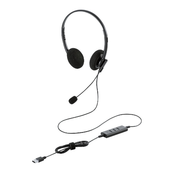 ヘッドホン ノイズリダクション ブラック HS-HP103UNCBK [USB /両耳